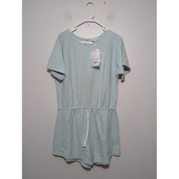 Sabo Skirt Pants - Sabo Skirt East Playsuit Mist Green Textured Romper NWT L SAE1454NL